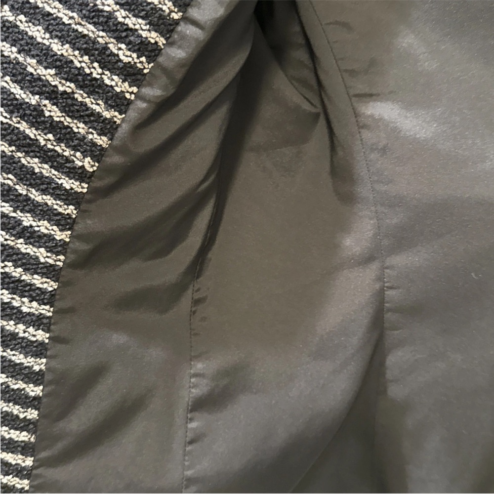 Theory Revolve Purposeful Stripe Yaisa Z Jacket Blazer in Black White Petite TP - Picture 4 of 6